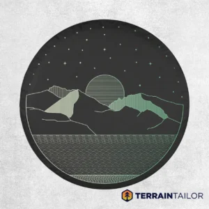 Mountain Lines Night - Spare Tire Cover