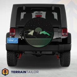 Geometric Mountain Lines Spare Tire Cover