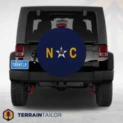 North Carolina State Flag Spare Tire Cover