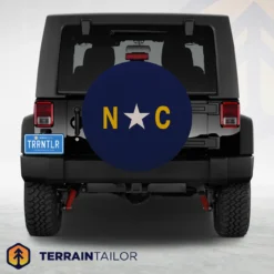 North Carolina State Flag Spare Tire Cover