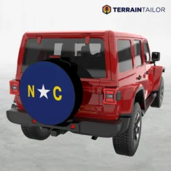 North Carolina State Flag Spare Tire Cover