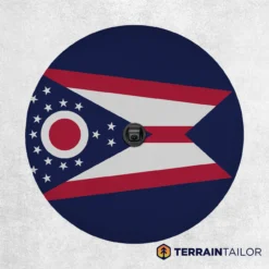 Ohio State Flag Spare Tire Cover
