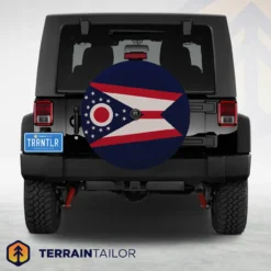 Ohio State Flag Spare Tire Cover