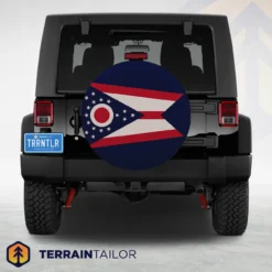 Ohio State Flag Spare Tire Cover