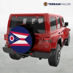 Ohio State Flag Spare Tire Cover