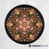 Orange Mandala Tire Cover – Boho Floral Pattern