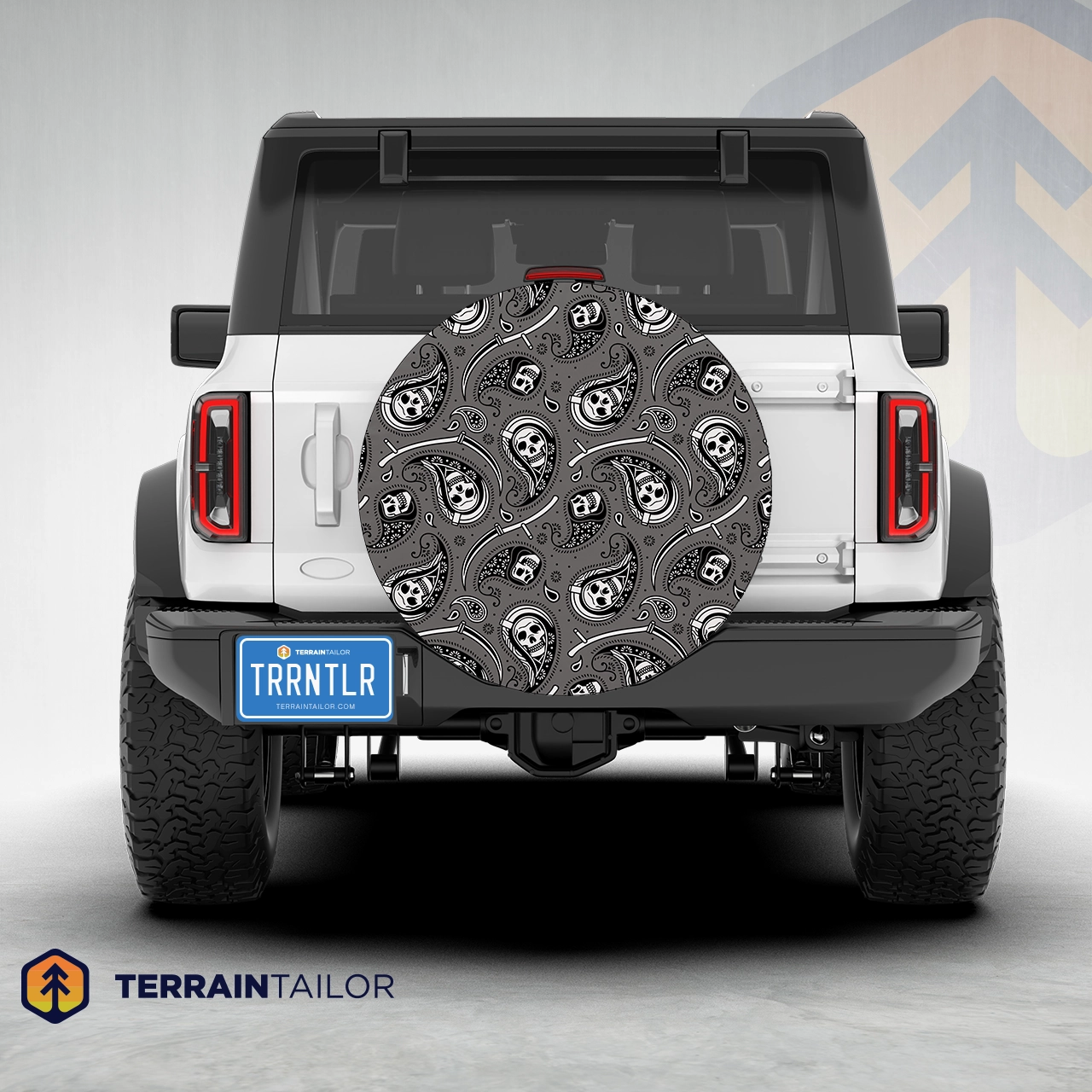 Grim Reaper Paisley Spare Tire Cover