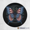 Patriotic Butterfly Spare Tire Cover – American Flag Wings Design