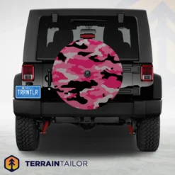 Pink Camo Spare Tire Cover