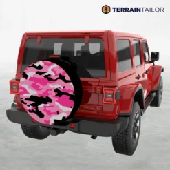 Pink Camo Spare Tire Cover