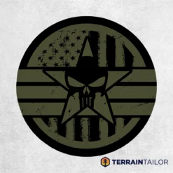 Punisher Star Camo American Flag Spare Tire Cover