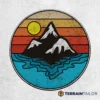 Retro Mountain & Ocean Spare Tire Cover