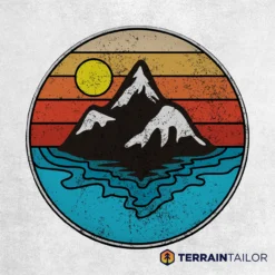 Retro Mountain & Ocean Spare Tire Cover