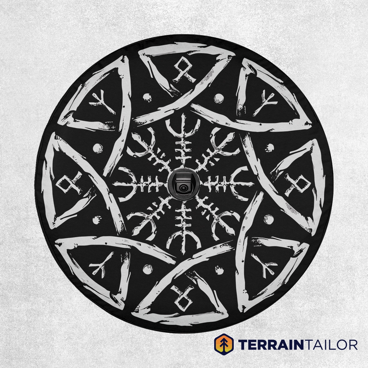 Norse Runes & Vegvisir Spare Tire Cover