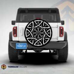 Norse Runes & Vegvisir Spare Tire Cover