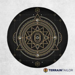 Sacred Geometry Celestial Tire Cover – Modern Line Art Design