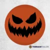 Scary Jack-O-Lantern Face Spare Tire Cover