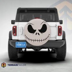 Smiling Skeleton Face Tire Cover