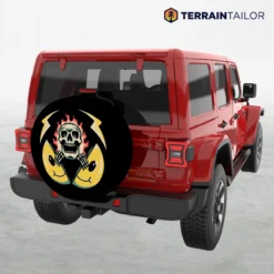 Smiley Face & Skull Fusion Tire Cover