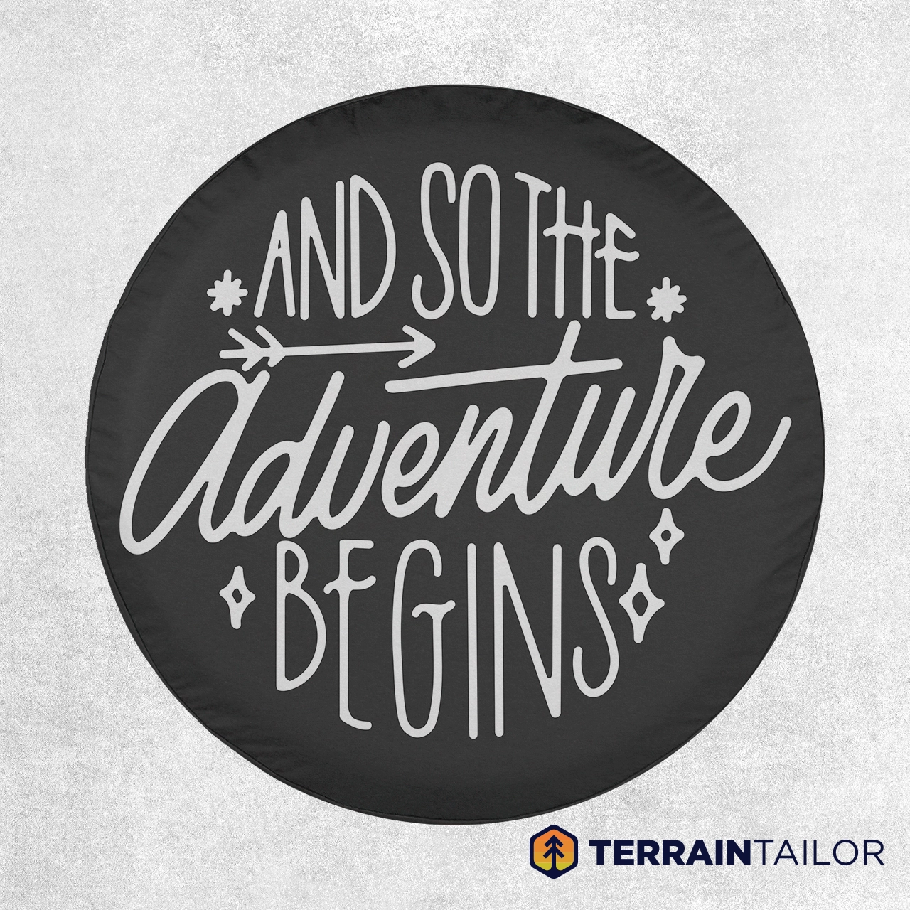 “And So the Adventure Begins” Spare Tire Cover