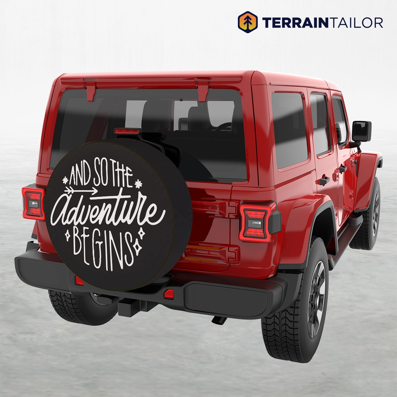 “And So the Adventure Begins” Spare Tire Cover