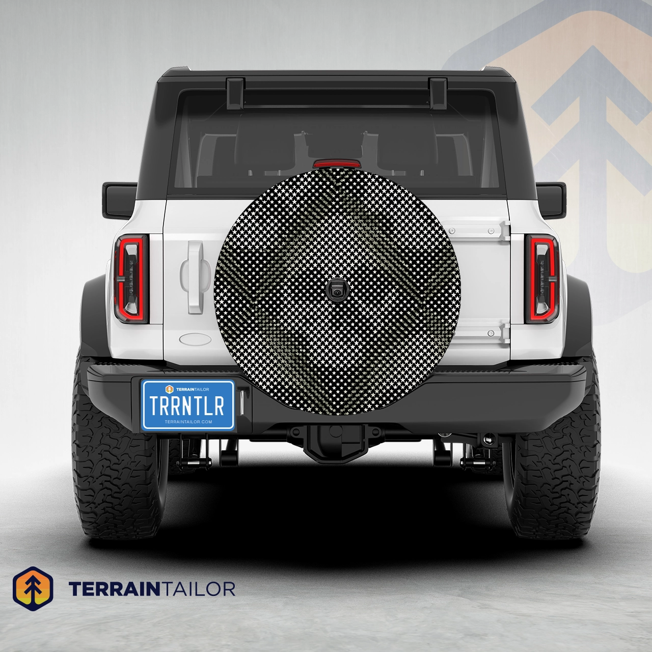 Star Gradient Skull Illusion Spare Tire Cover