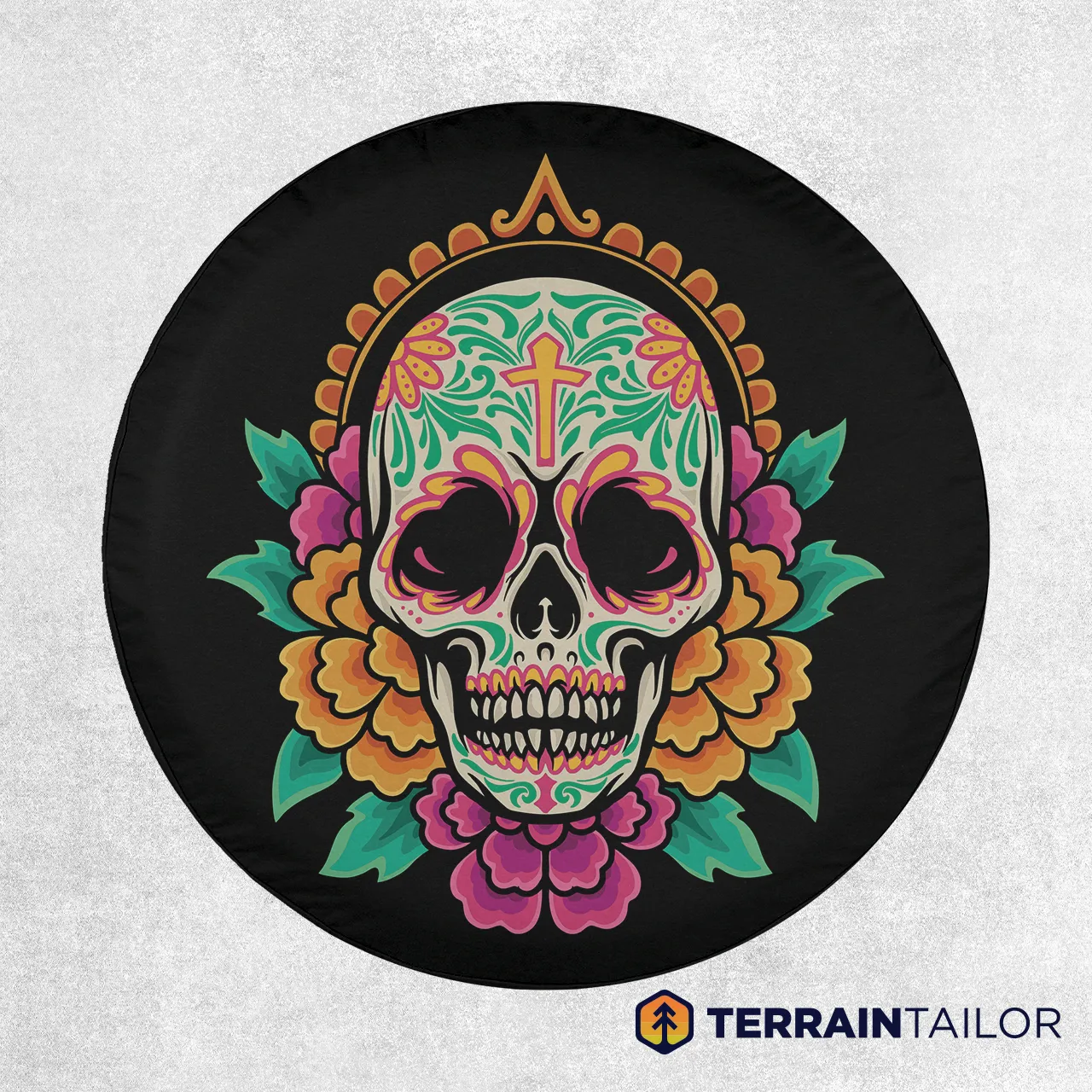 Sugar Skull Tire Cover