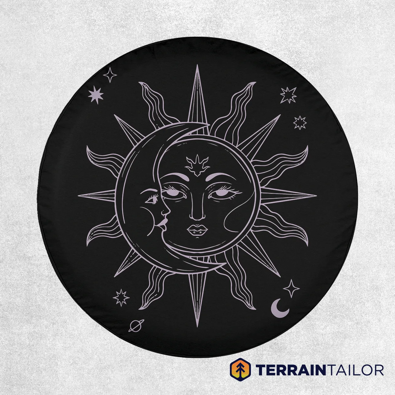 Sun and Moon Tire Cover