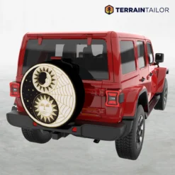 Sun and Moon Yin Yang Tire Cover