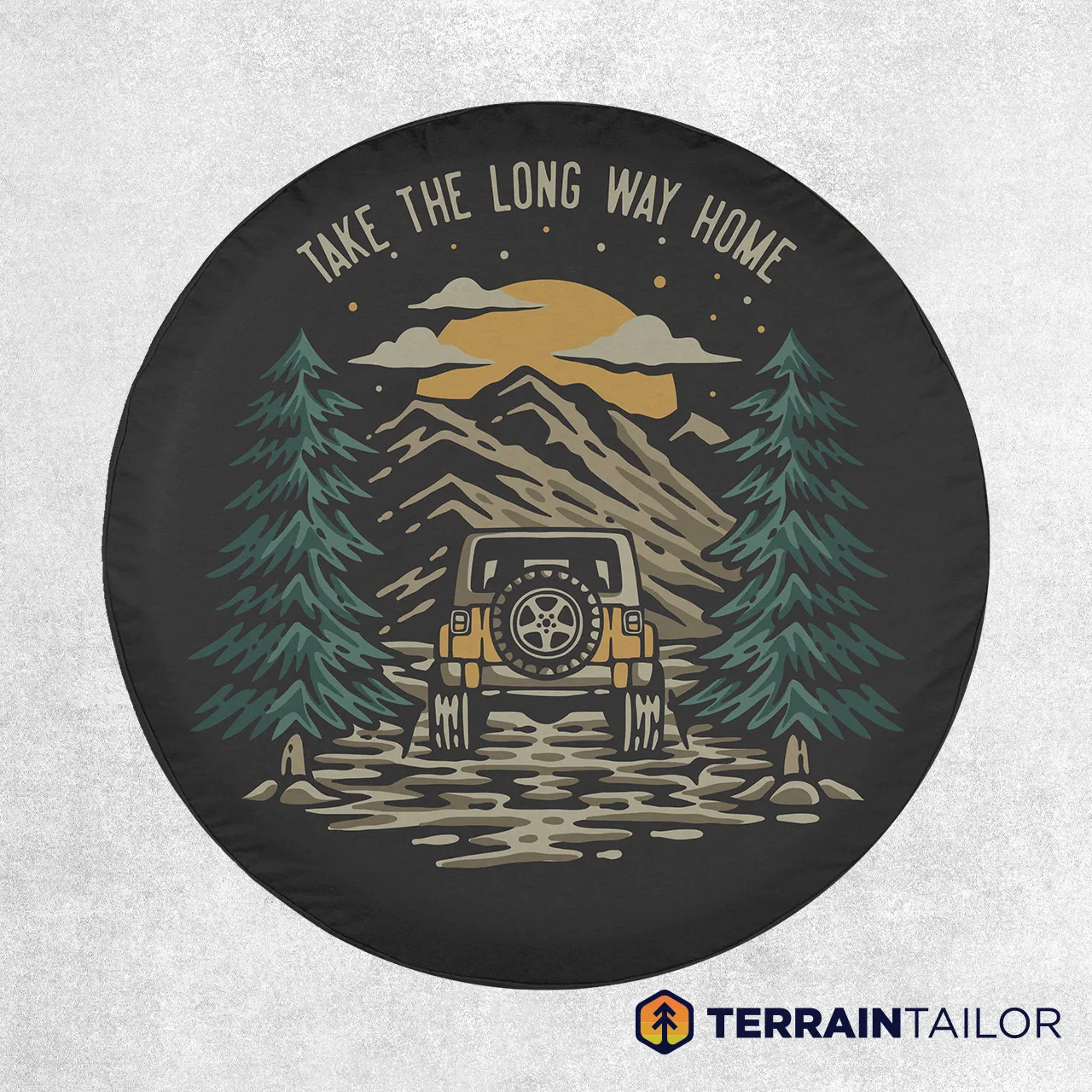 Take the Long Way Home Jeep Spare Tire Cover