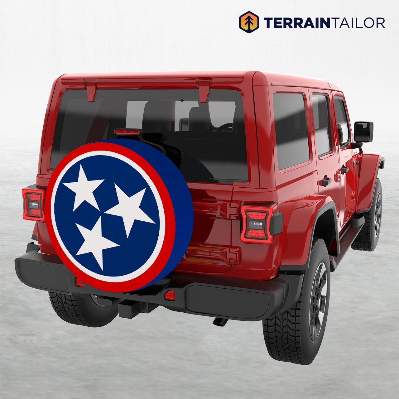 Tennessee Tri-Star Flag Spare Tire Cover - Image 4