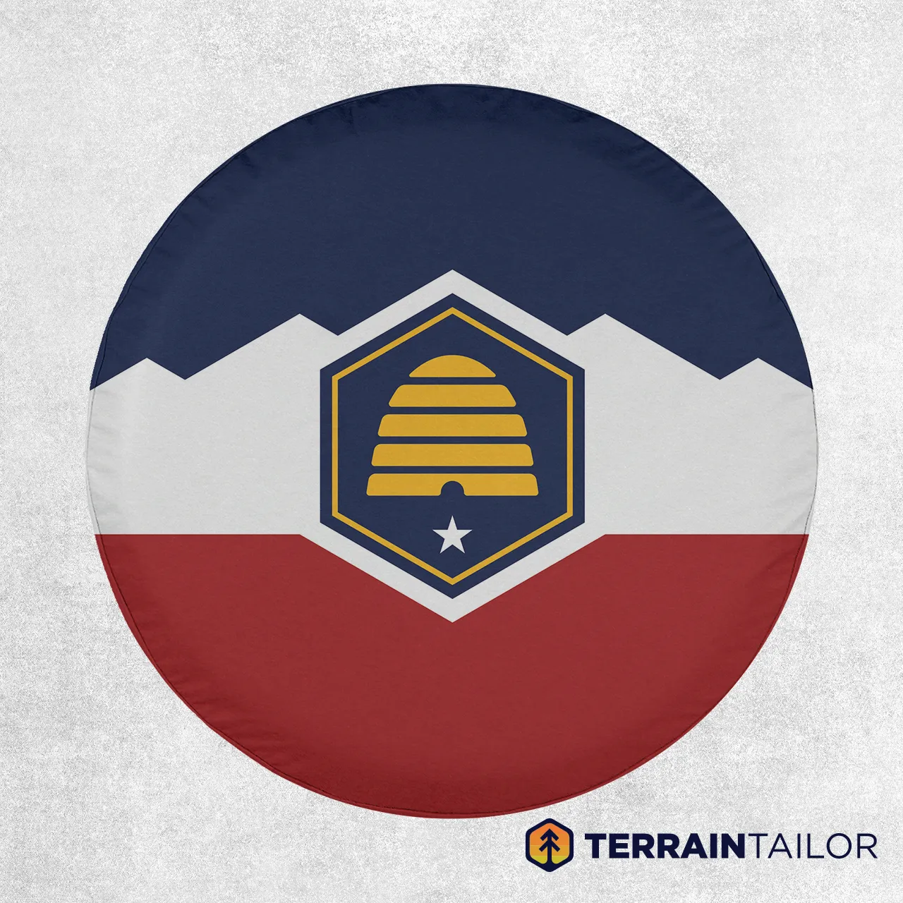 Utah State Flag Spare Tire Cover