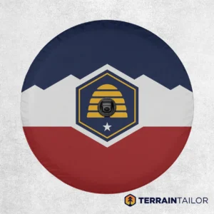 Utah State Flag Spare Tire Cover