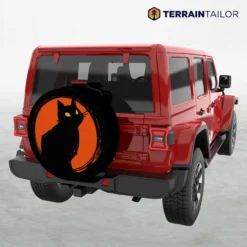 Vintage Black Cat Spare Tire Cover