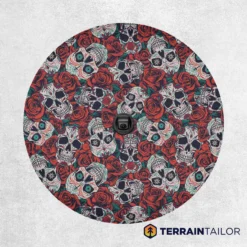 Day of the Dead Sugar Skull Pattern Tire Cover