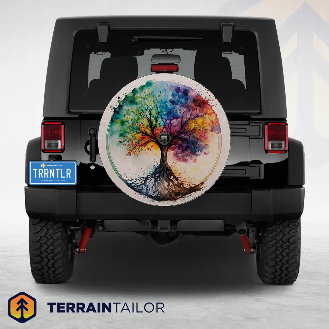 Watercolor Tree of Life Spare Tire Cover