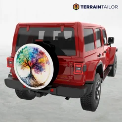 Watercolor Tree of Life Spare Tire Cover