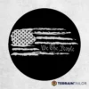 We The People Distressed Flag Spare Tire Cover