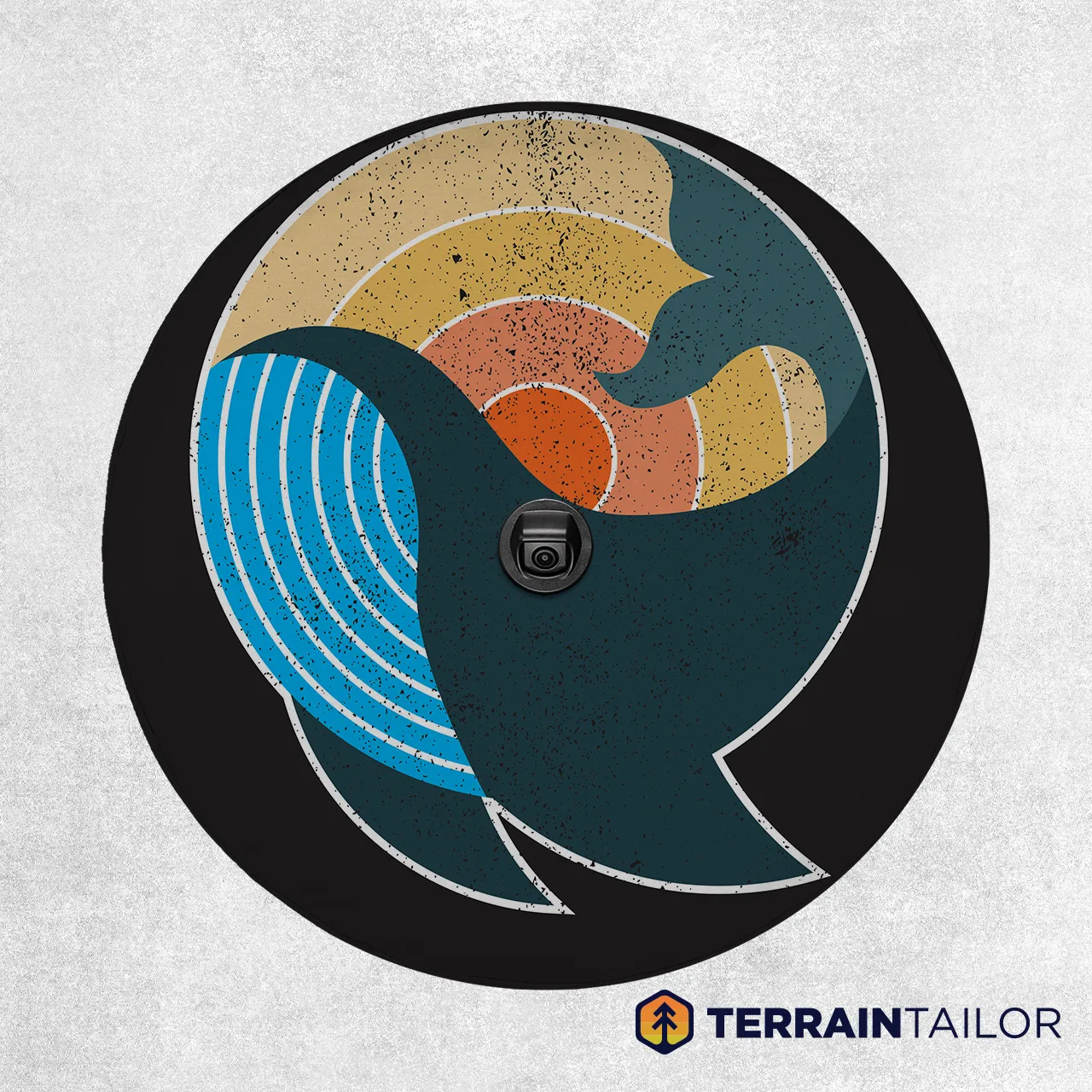 Whale at Sunset Spare Tire Cover