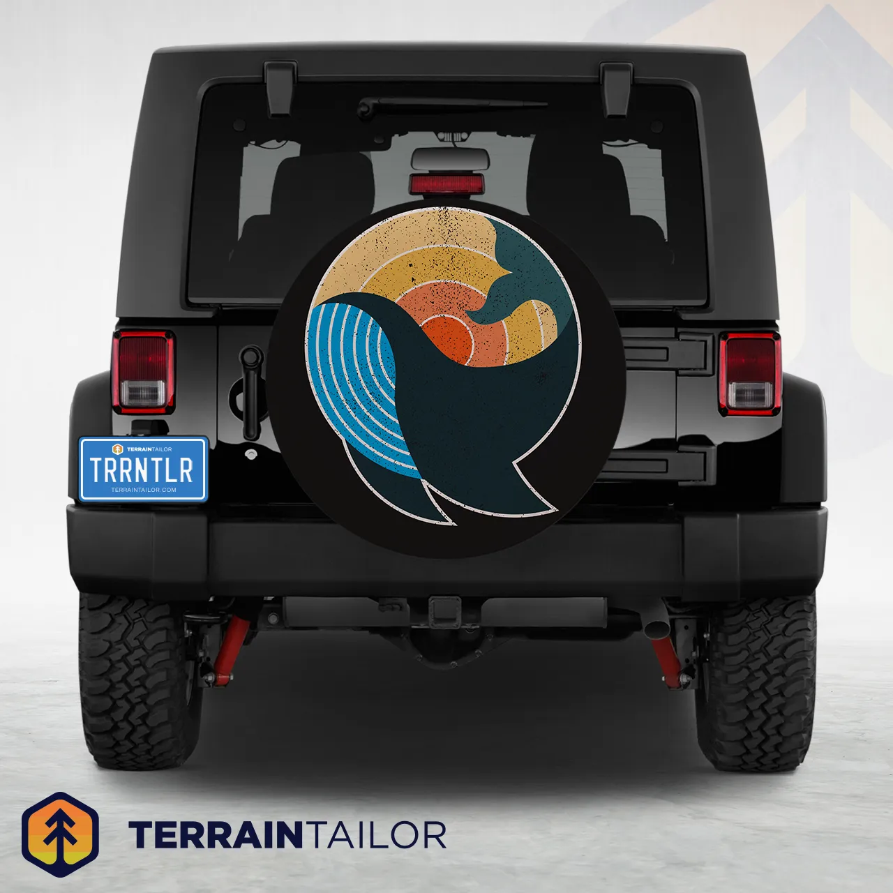 Whale at Sunset Spare Tire Cover