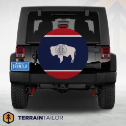 Wyoming State Flag Spare Tire Cover