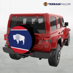 Wyoming State Flag Spare Tire Cover