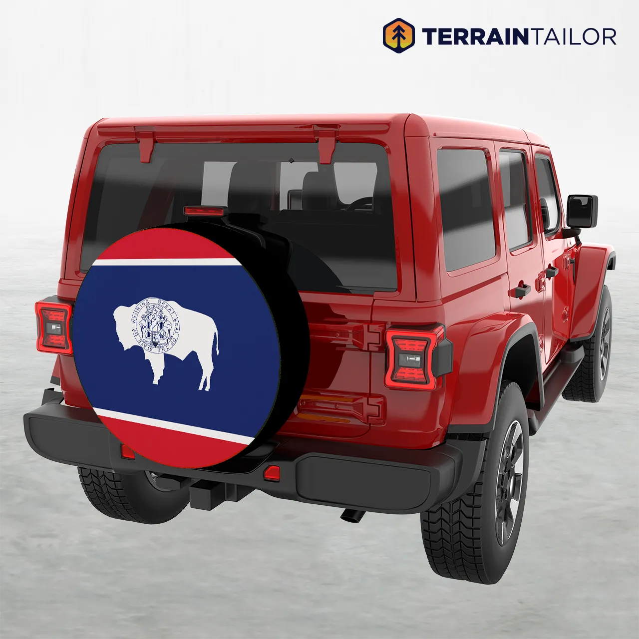 Wyoming State Flag Spare Tire Cover