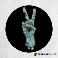 Zombie Peace Sign Spare Tire Cover