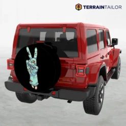 Zombie Peace Sign Spare Tire Cover