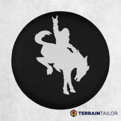 Bigfoot Riding a Bronco Spare Tire Cover