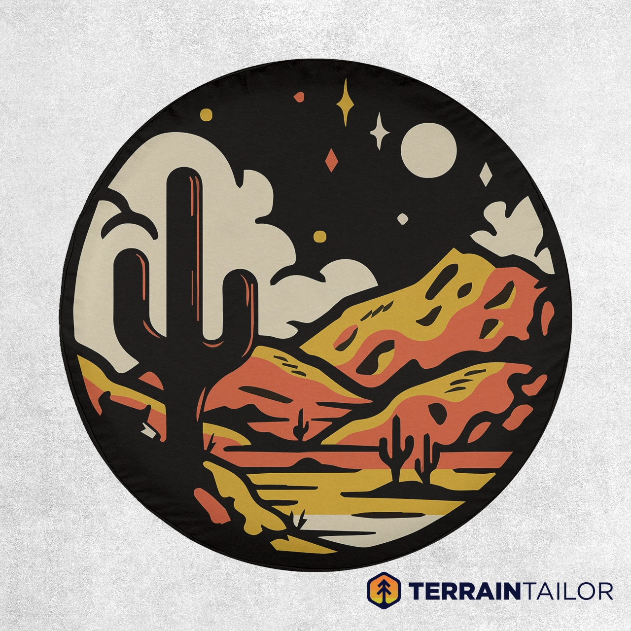 Desert Nightscape Spare Tire Cover