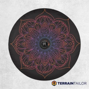 Mandala Om Gradient – Spare Tire Cover