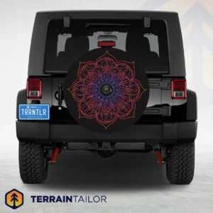 Mandala Om Gradient – Spare Tire Cover