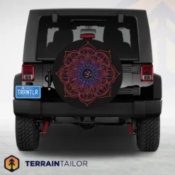 Gradient Mandala Spare Tire Cover
